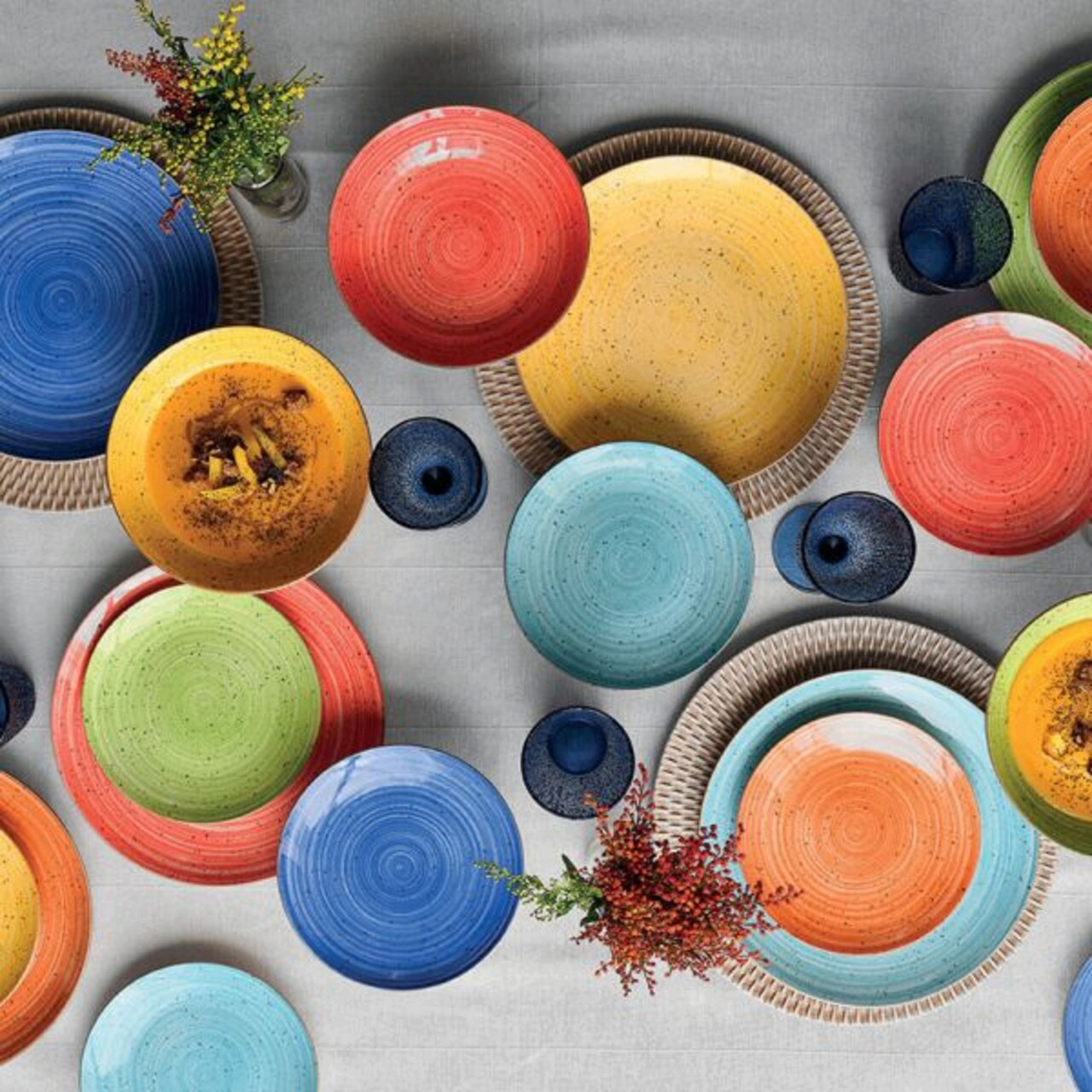 Serviciu de masa 18 piese Madison Kaleido, Tognana Porcellane, portelan, multicolor - imagine 5